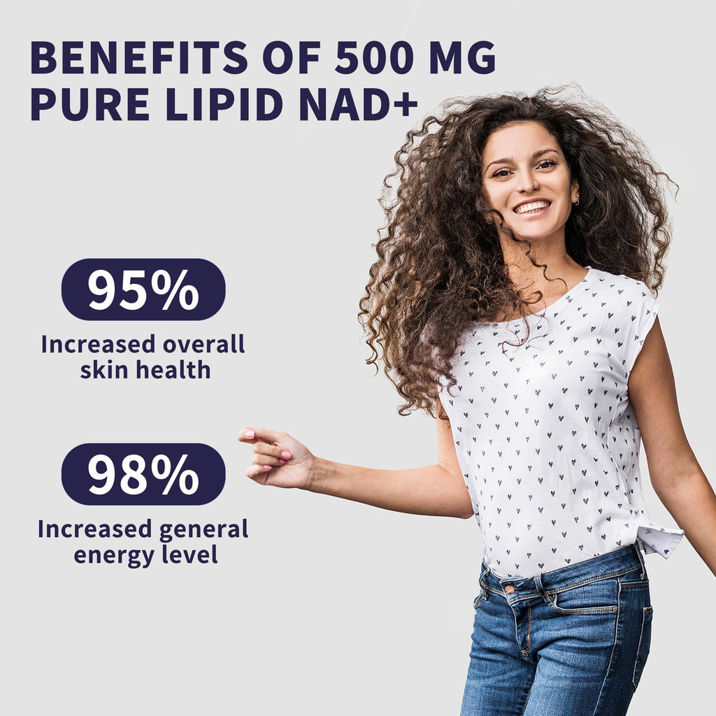 Women's NAD Liquid Supplement, Pure 500mg Liposomal NAD - Cell Regeneration，Energy Support, Vegan,Sugar Free，Additives Free Hudetex Au supplements