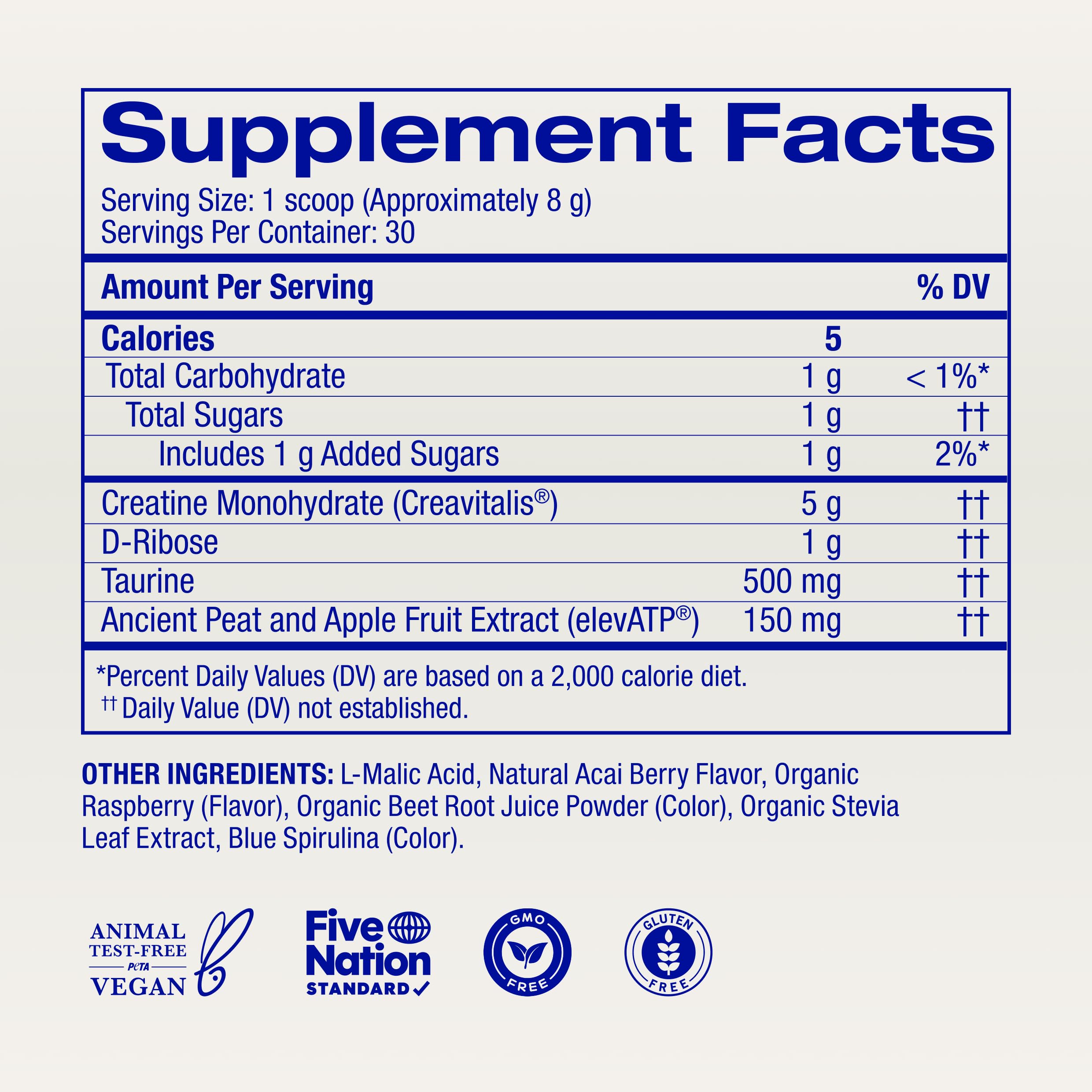 Ora Organic Creatine Monohydrate Powder - German-Sourced Creavitalis for Strength, elevATP for Energy, D-Ribose & Taurine for Recovery - Creatine for Women & Men - Acai Berry Flavor, 30 Servings Ora Organic Au supplements