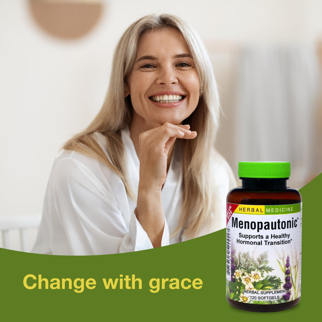 Herbs Etc. Menopautonic Softgels - Essential Supplement for Women - Hormonal Transition Support Supplement - Offers Menopausal Support with Dong Quai & Motherwort - 120 Softgels (120 Servings) Herbs Etc. Au supplements