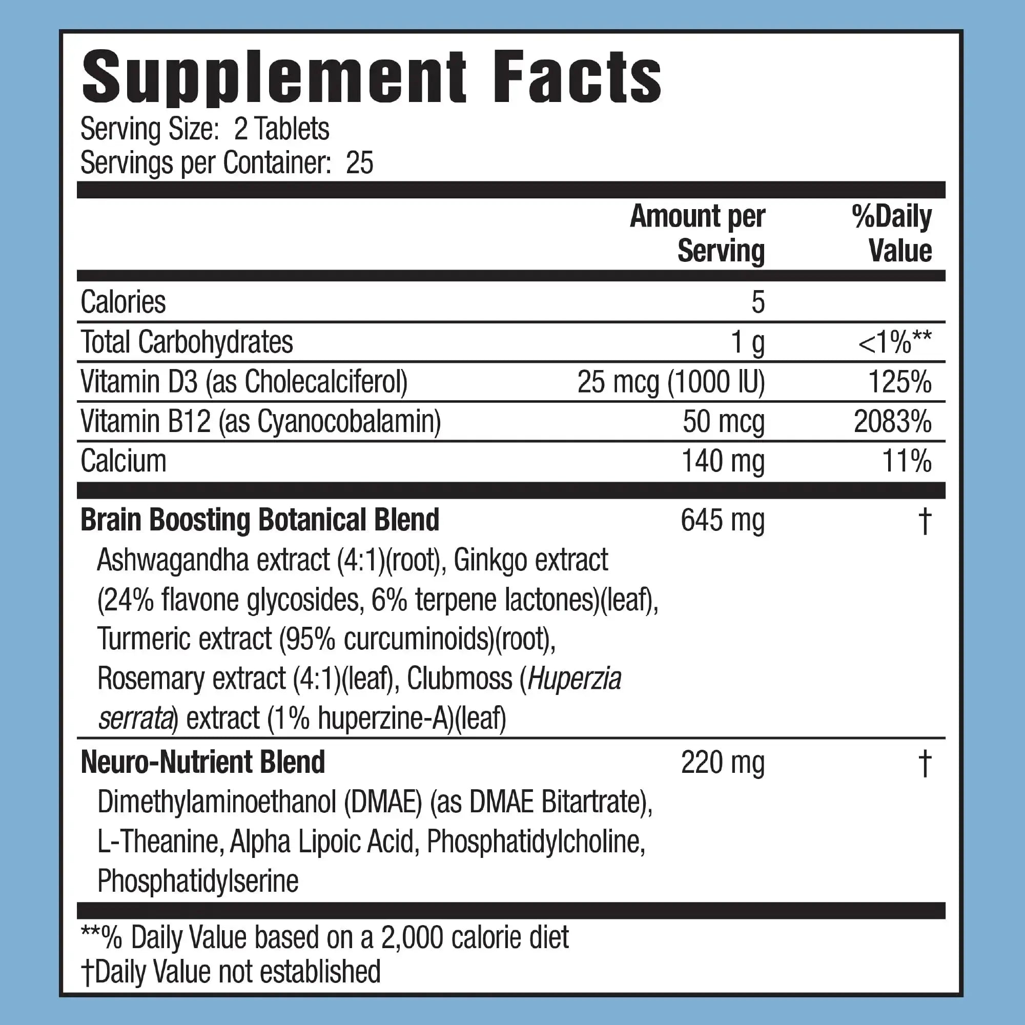 Applied Nutrition Healthy Brain All-Day Focus - 50 Tablets - Powerful 3-in-1 Brain Booster with Turmeric Extract - 25 Servings Applied Nutrition Au supplements