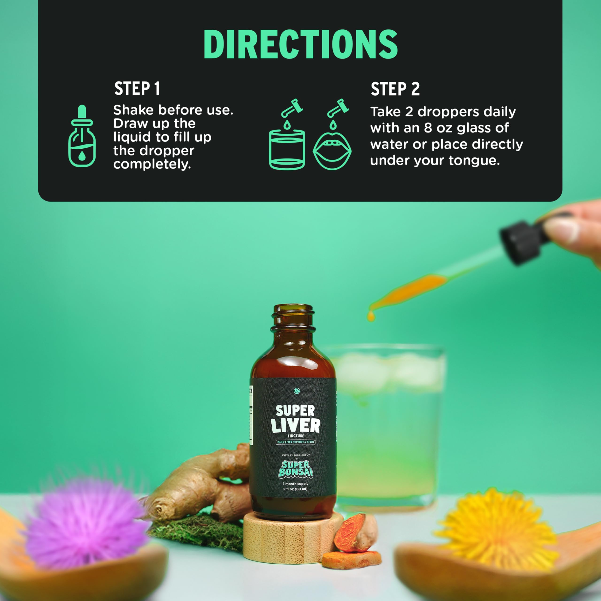 SuperBonsai Super Liver Support with Milk Thistle - All Natural Liver Cleanse Detox & Repair Aid - Doctor-Formulated Liver Supplement