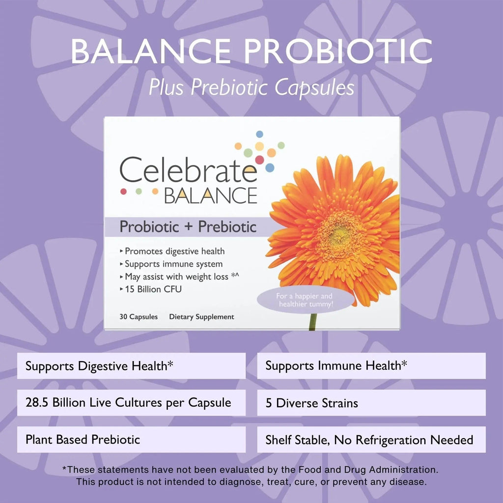 Celebrate Vitamins CelebrateONE Bariatric Multivitamin 18mg Iron & Balance Probiotic + Prebiotic Capsules Bundle – Supports Digestive Health, Iron Levels Celebrate Bariatric Supplements Au supplements