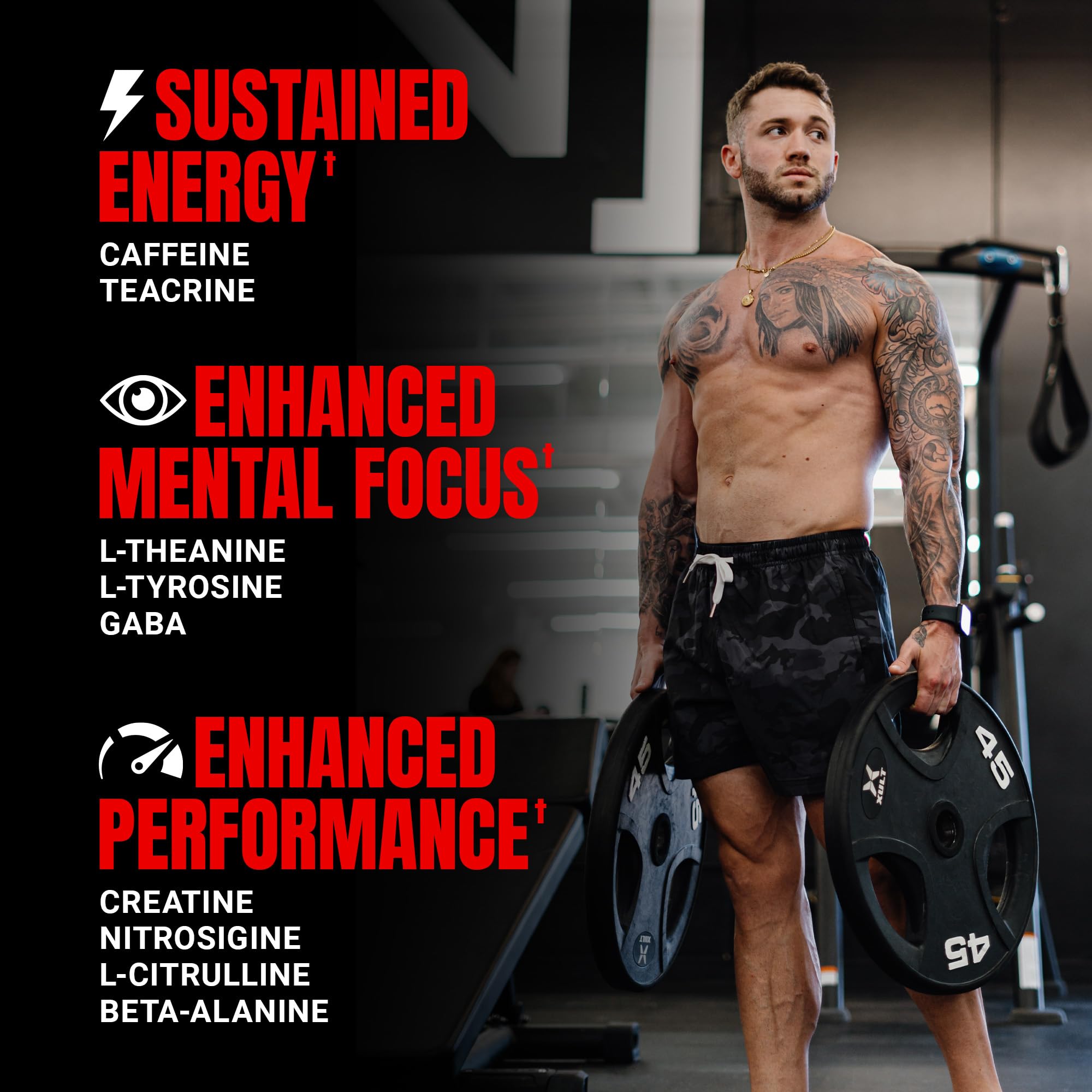 ProSupps Mr. Hyde Signature Pre Workout Powder with Creatine, Beta Alanine & Caffeine - Performance, Energy & Endurance - Clean Fitness & Gym Supplements