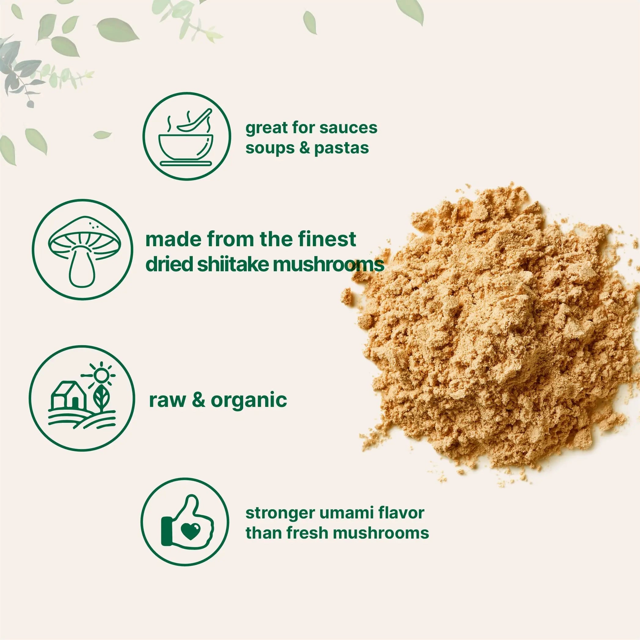 Sustainably US Grown, Organic Shiitake Mushrooms Powder, 8 Ounce Micro Ingredients Au supplements