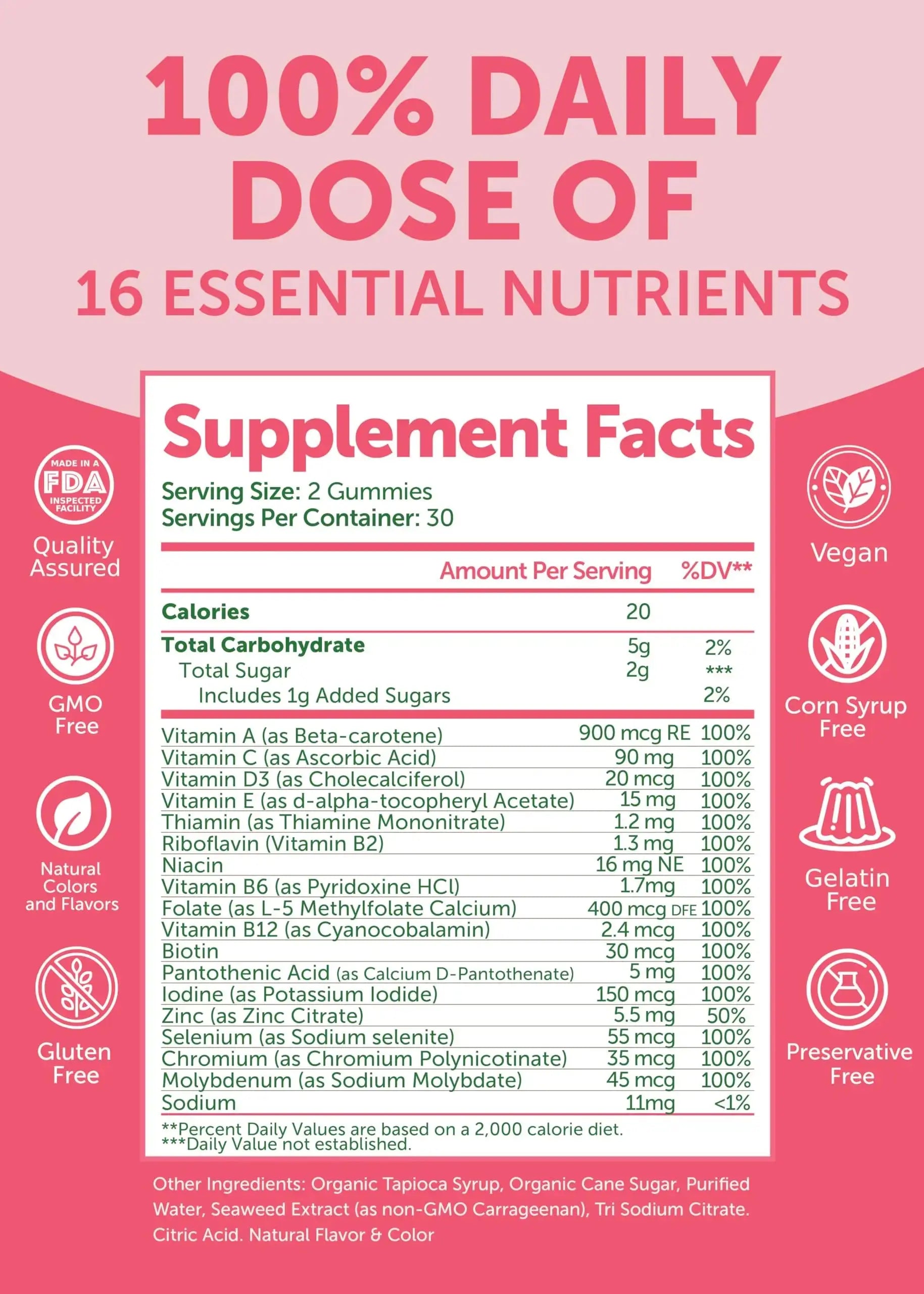 Lunakai USA Made Women’s Multi & Energy Gummies Bundle – 16 Essential Nutrients & B12 – 60 Ct Each Lunakai Au supplements