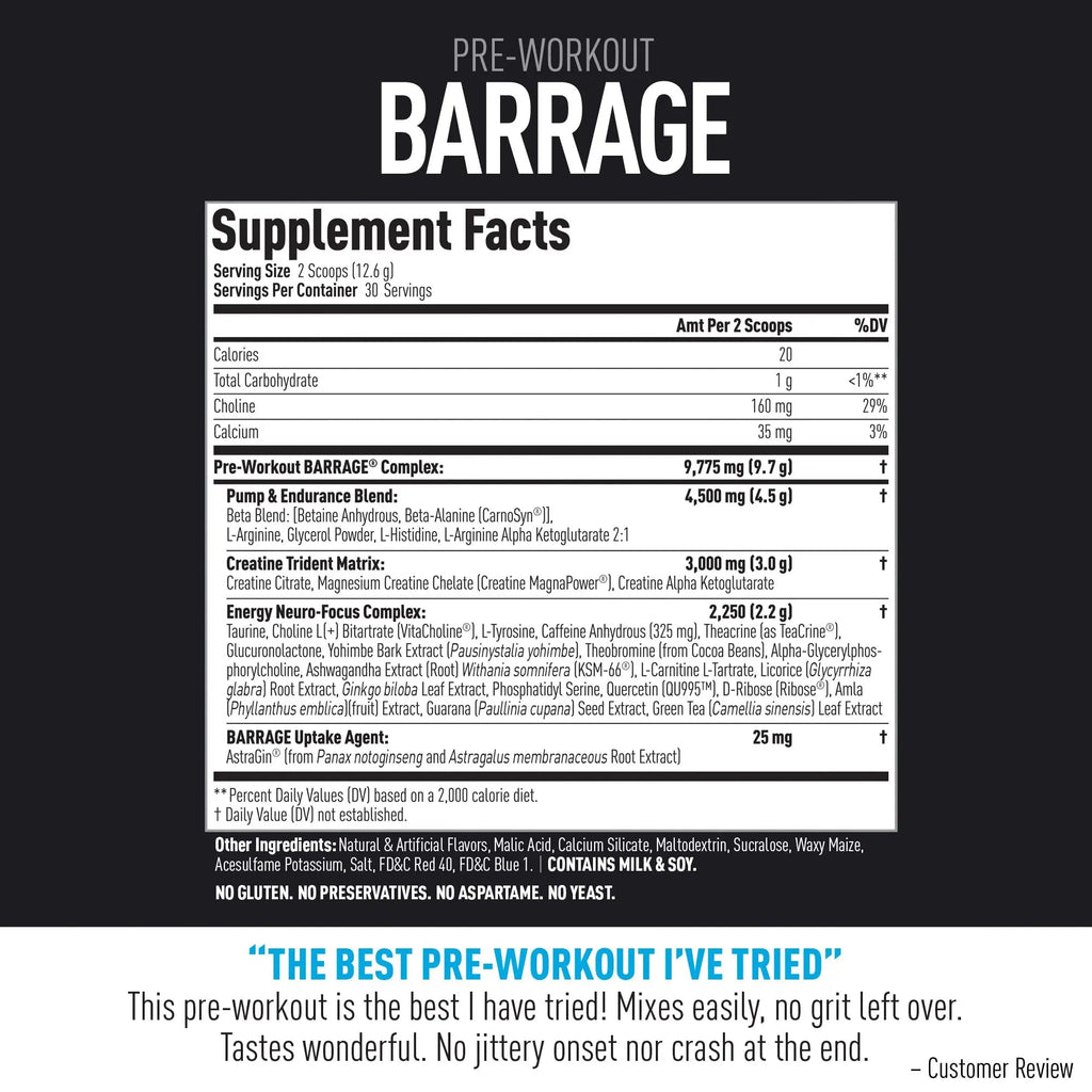 (CORE)ACTIVE Barrage Pre Workout Powder - Preworkout for Women & Men, Creatine (CORE)ACTIVE Au supplements
