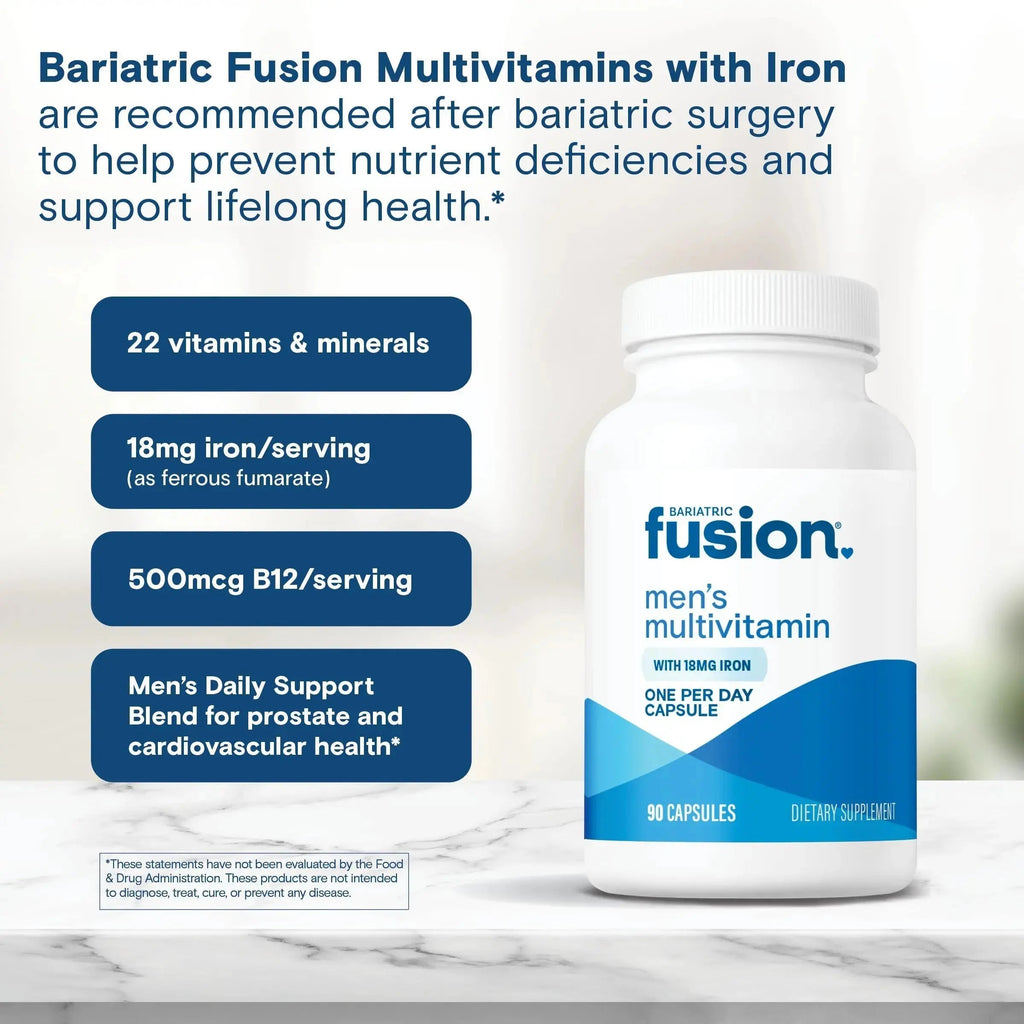 Bariatric Fusion One Per Day Bariatric Multivitamin with Iron for Men | with Prostate and Heart Support Vitamins* | Bariatric Fusion Au supplements