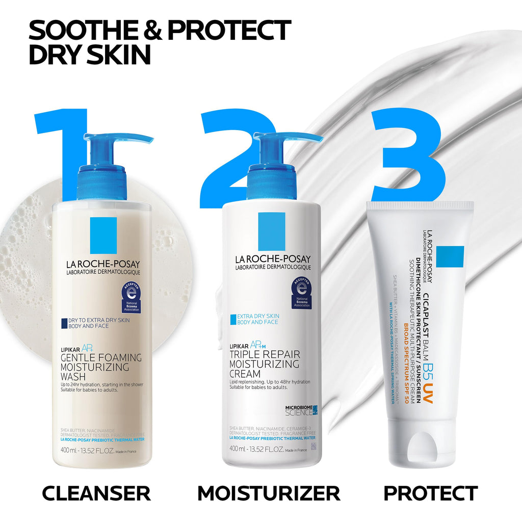 La Roche-Posay Cicaplast Balm B5 UV SPF 50, Vitamin B5 + Shea Butter + Tribioma + Madecassoside + Zinc Oxide Sunscreen