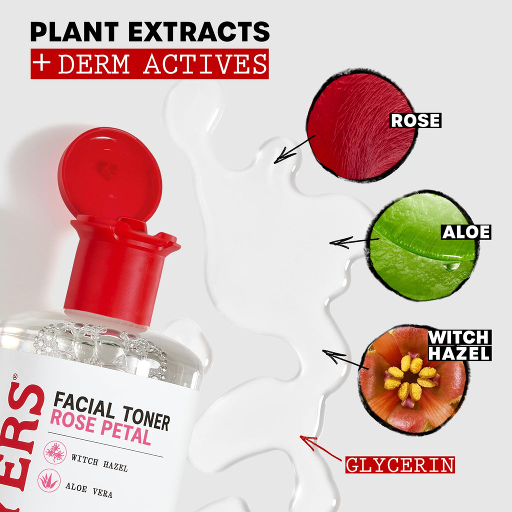 THAYERS Alcohol-Free Rose Petal Witch Hazel Facial Toner for Glowing Skin, Soothing