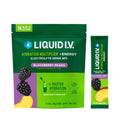 Liquid I.V.® Hydration Multiplier +Energy - BlackBerry - Peach | Electrolyte Powder Drink | 1 Pack (14 Servings)