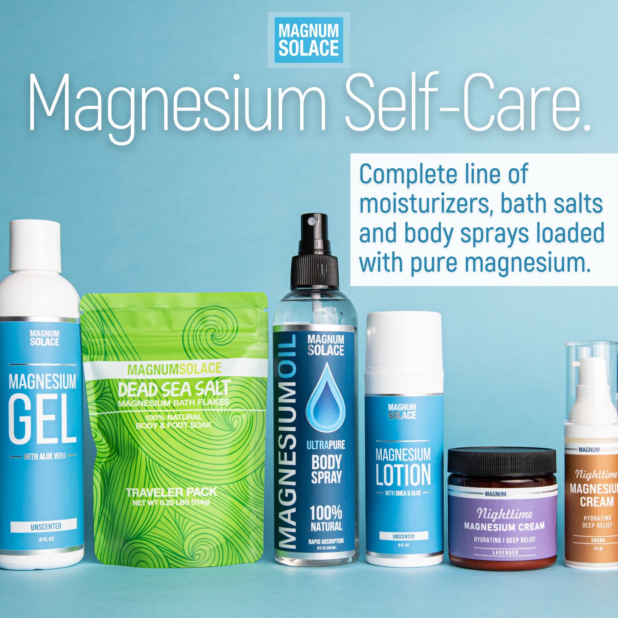 Magnum Solace Magnesium Lotion – Super Concentrated – Made with Aloe and Shea – For Leg Cramps, Sore Muscles & Joints, Rejuvenation – Safe for Kids, Made in the USA (Sandalwood) Magnum Solace Au supplements
