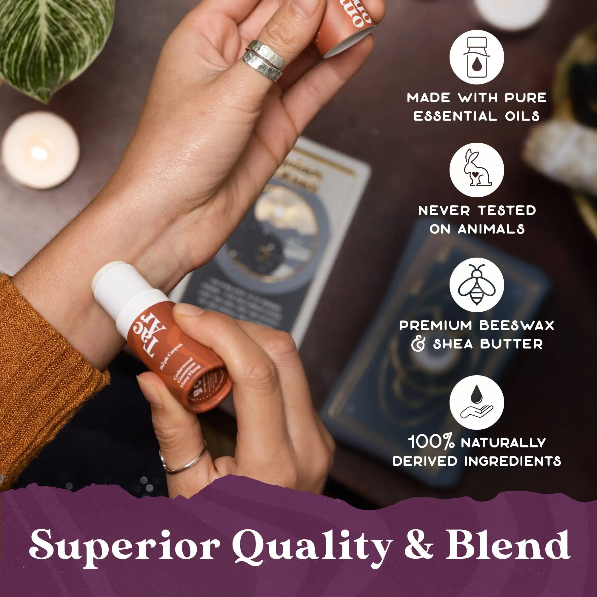 Essential Oils Balm Stick | Grounded Thought Aromatherapy Balm | All Natural Body Balm PURPLE CANYON Au supplements