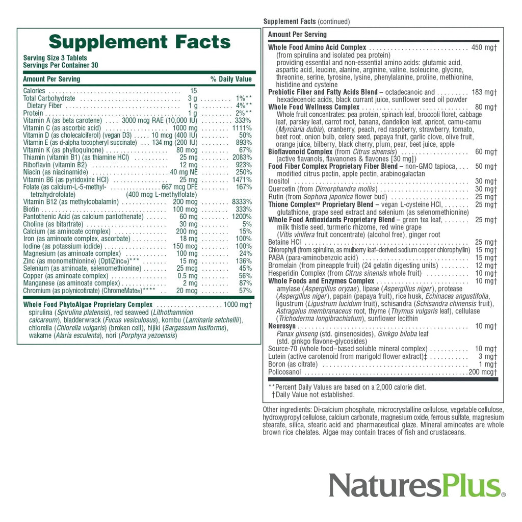 NaturesPlus Ultra Source of Life Multivitamin - 90 Tablets - Supports Immune Health, Energy & Overall Well-Being - with Lutein & Vitamin D3 Aus Healthcare Au supplements