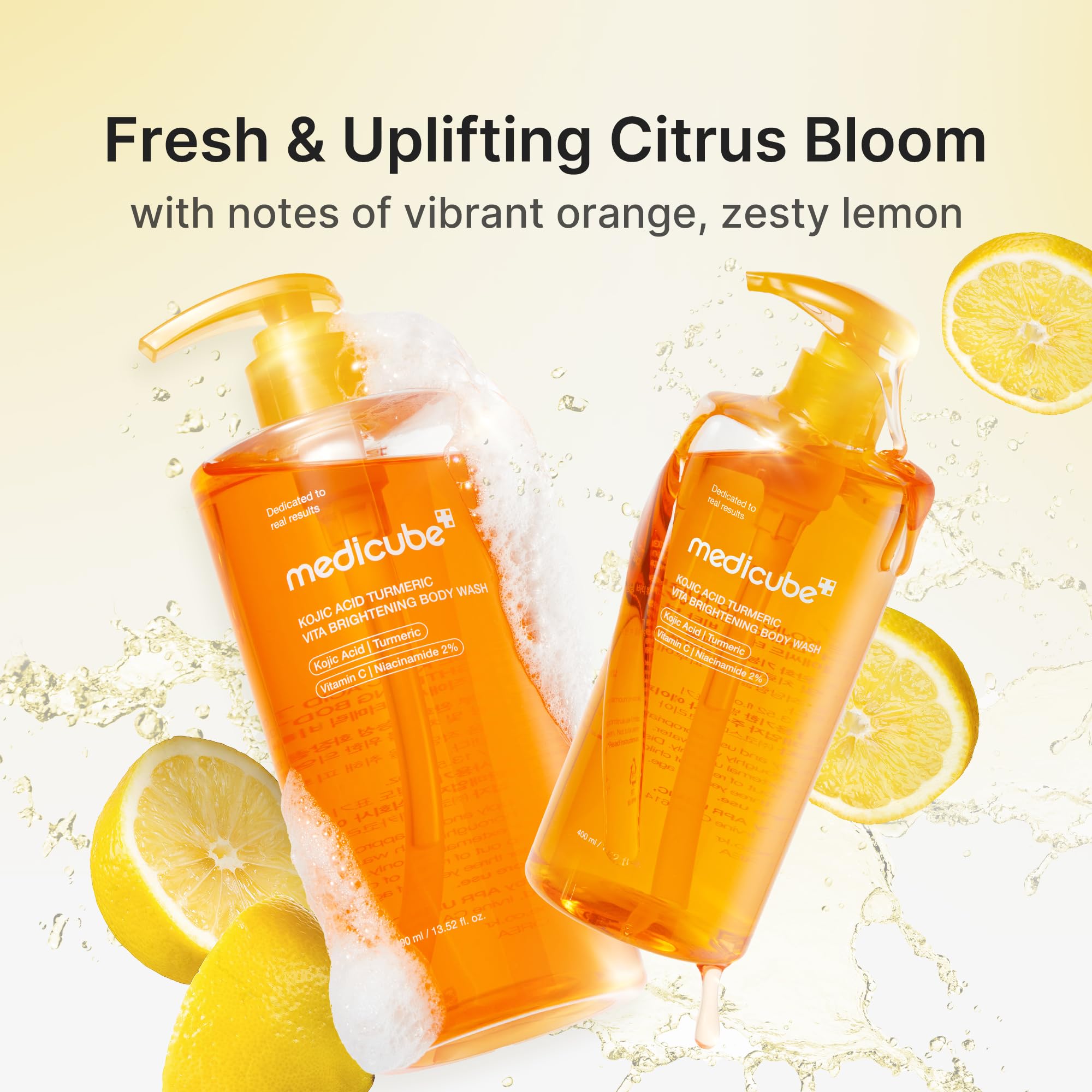 medicube Kojic Acid Turmeric Brightening Body Wash | Gentle Shower Gel for Uneven Skin
