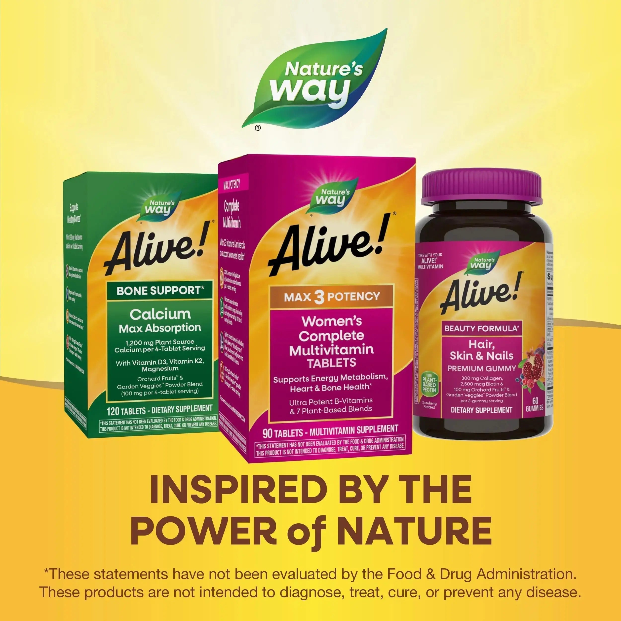 Nature's Way Alive! Max3 Daily Women's Multivitamin, Food-Based Blends (1,130mg per serving) and Antioxidants, 90 Tablets Nature's Way Au supplements