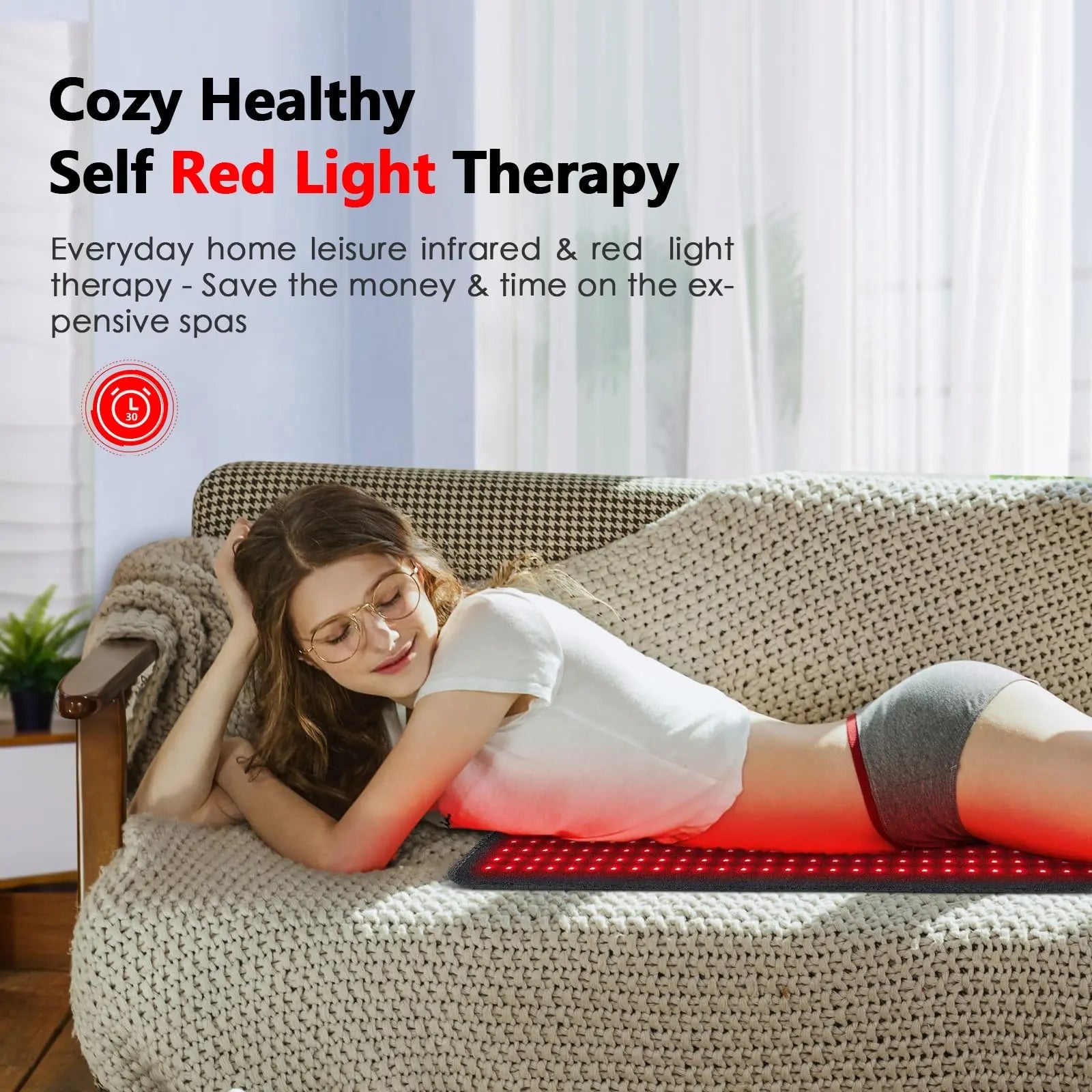 RUISQM Red Light Therapy Mat for Body - 360 LEDs Large Red & Infrared Light Therapy Pad Blanket RUISQM Au supplements