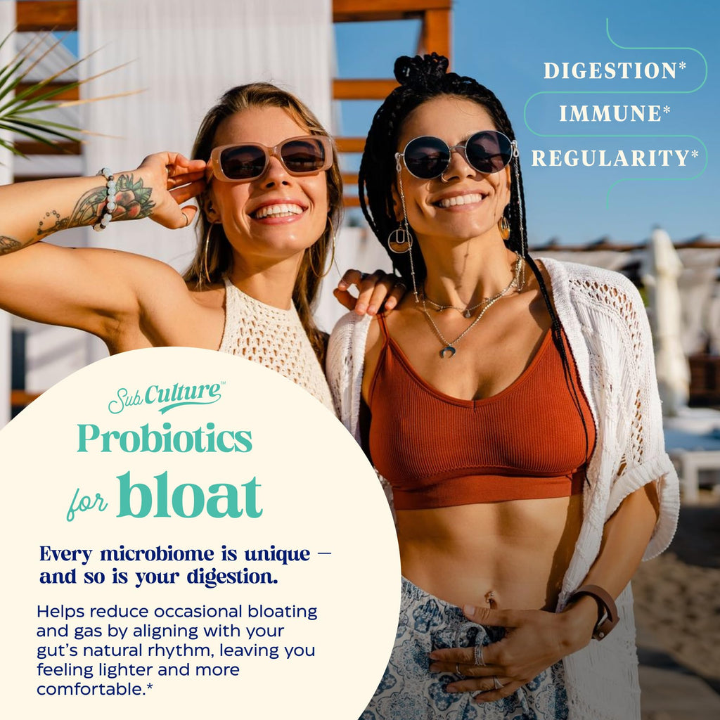 Enzymedica SubCulture Probiotic for Bloat & Digestive Health - Probiotic Supplement Capsules for Women & Men, 50 Billion CFU, Gut Health Support for Adults,