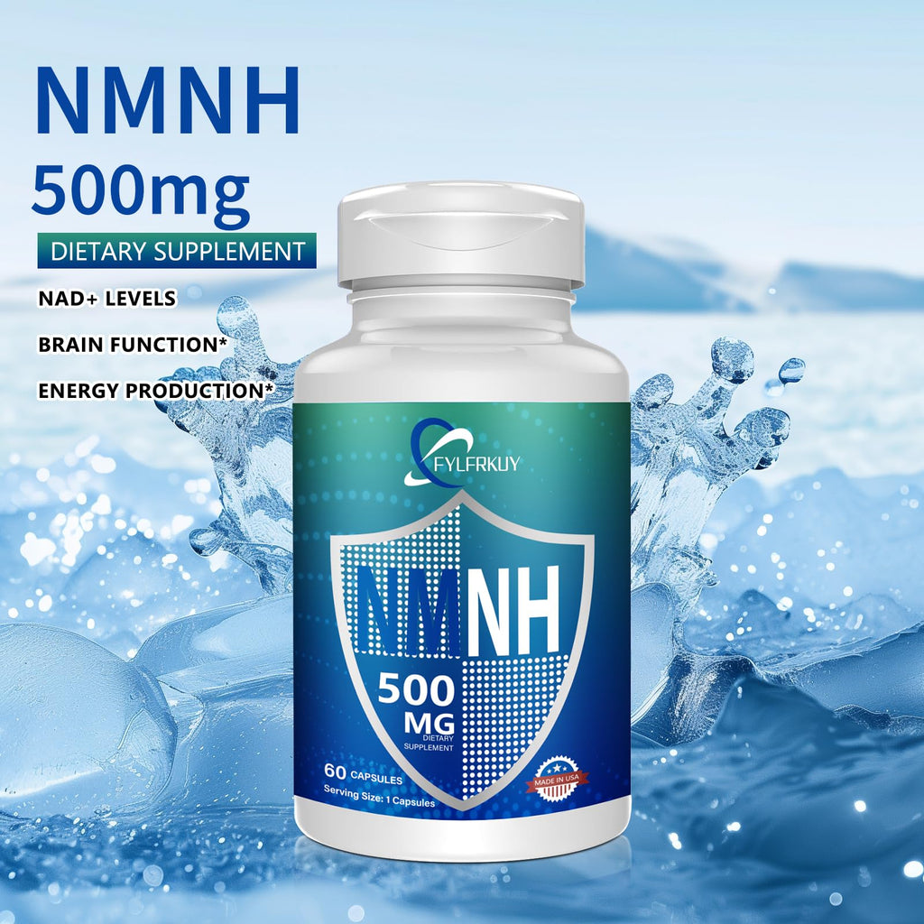 FYLFRKUY New NMNH 500mg Per Serving (Dihydronicotinamide Mononucleotide), NAD 𝐒𝐮𝐩𝐩𝐥𝐞𝐦𝐞𝐧𝐭𝐬 Pure Organic, More Effective Than NMN for Anti-Aging, Energy, Immunity, Focus - 60 Count FYLFRKUY Au supplements