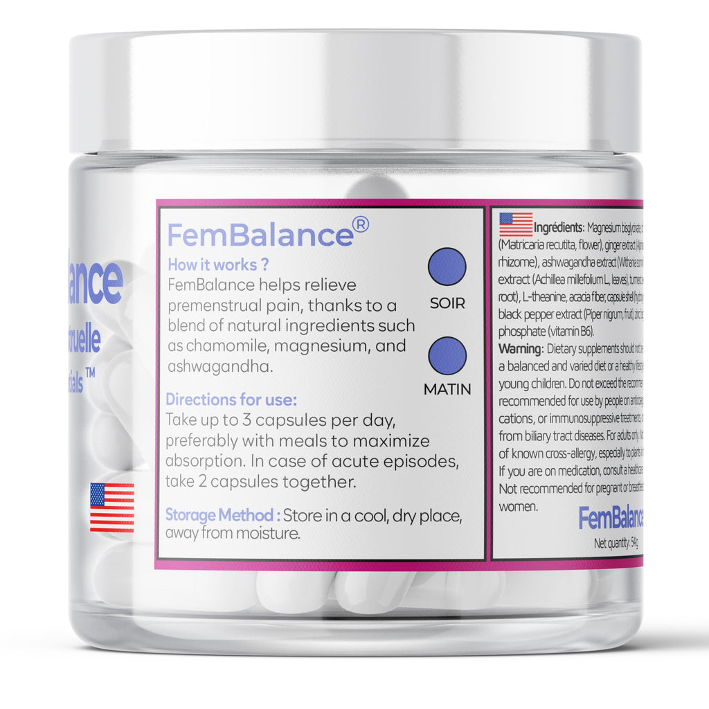 BioEssentials FemBalance® – Women’s Hormone Balance Supplement for PMS Support & Menstrual Cramp Relief - Ashwagandha, Magnesium & Chamomile for Hormonal Balance, Mood & Energy – 90 Vegan Capsules BioEssentials Au supplements