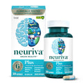 NEURIVA Plus Brain Supplement for Memory and Focus Clinically Tested Nootropics for Concentration for Mental Clarity, Cognitive Enhancement Vitamins B6, B12