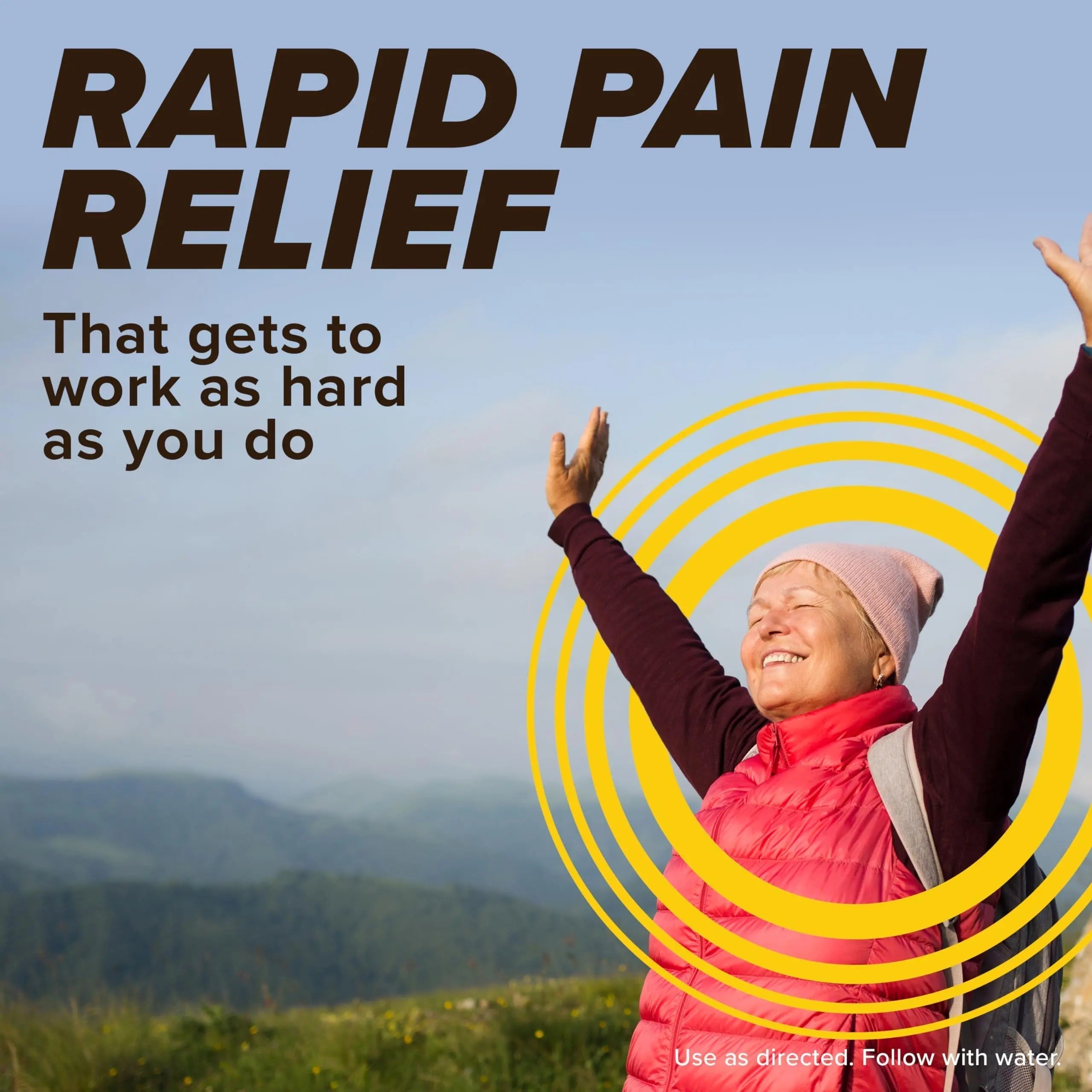 Bayer® Rapid Relief, Dissolvable Raspberry Flavor, Powder Packs with Aspirin & Caffeine, Fast Acting Headache Relief, Muscle and Body Pain Reliever, 20ct Bayer Au supplements