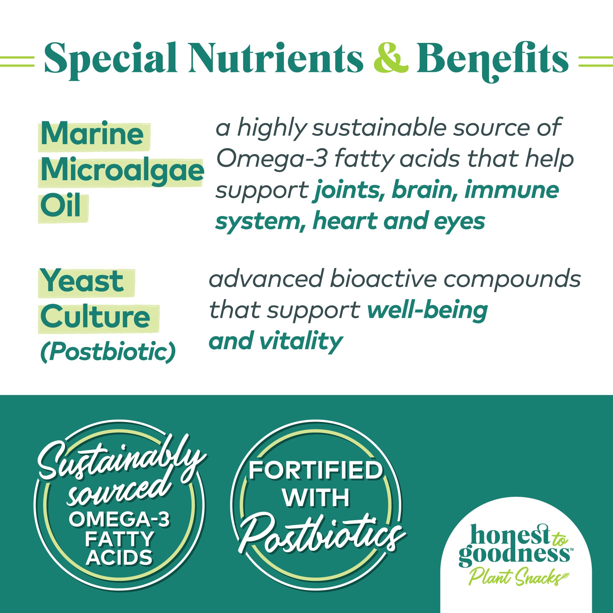Honest to Goodness Plant Snacks Dog Treats, Enriched with Omega 3s & Postbiotics, 8oz Variety Pack, 6 Bags Honest to Goodness Au supplements