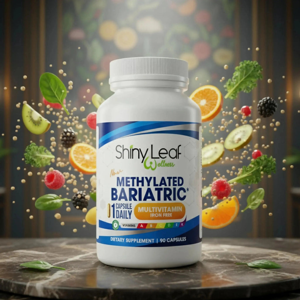 Shiny Leaf Methylated Bariatric Multivitamin Without Iron – Vitamins for Gastric Bypass & Sleeve, 1 Daily Capsule W Methylated Folate, B12, A, C, D, K Shiny Leaf Au supplements