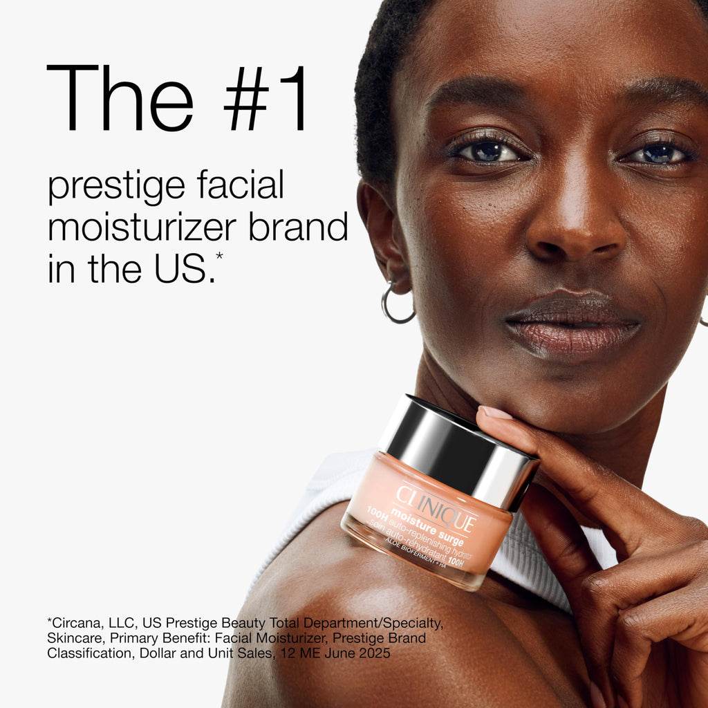 Clinique Moisture Surge 100H Auto-Replenishing Hydrator Oil Free Face Moisturizer | With Hyaluronic Acid, Aloe Bioferment and Vitamins C + E
