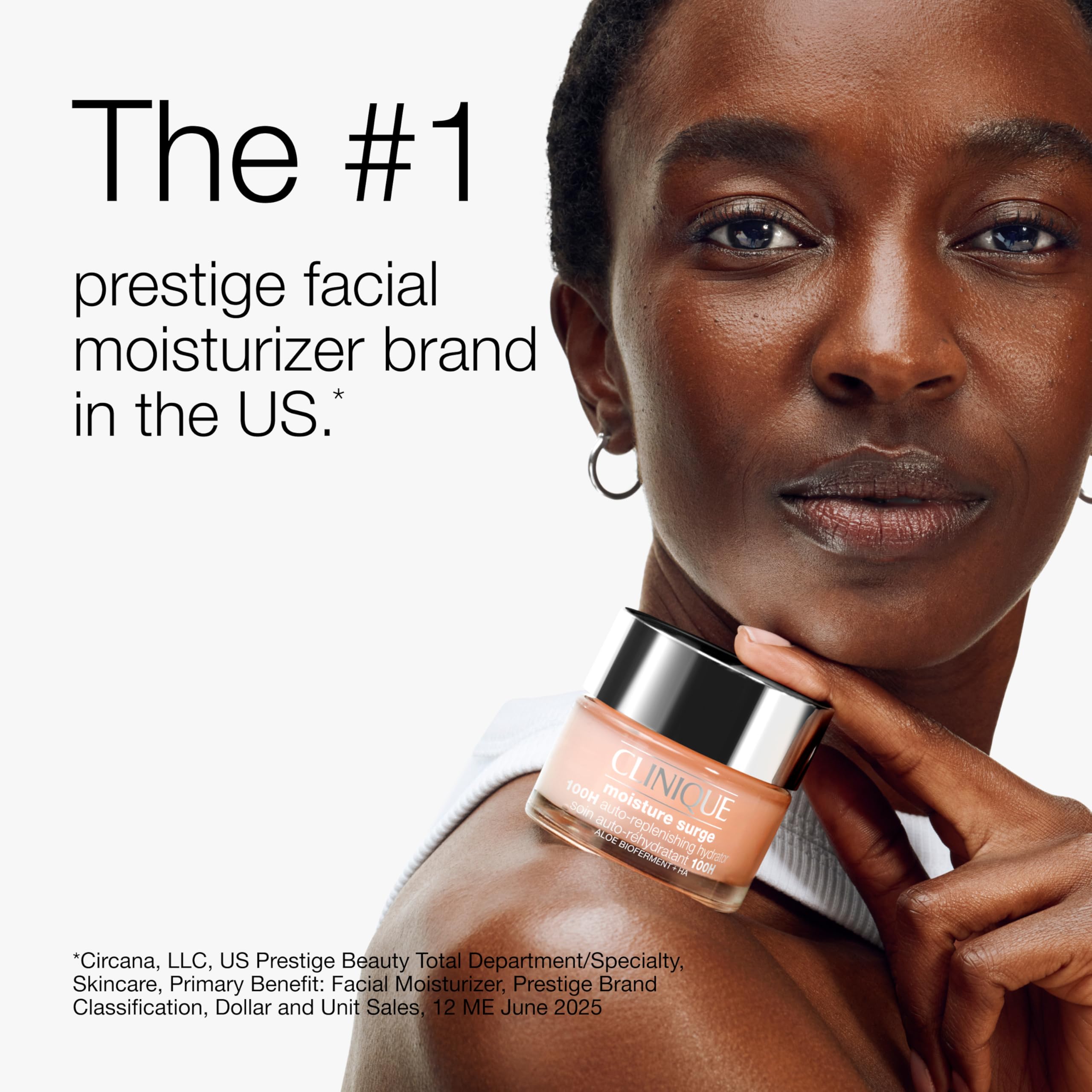 Clinique Moisture Surge 100H Auto-Replenishing Hydrator Oil Free Face Moisturizer | With Hyaluronic Acid, Aloe Bioferment and Vitamins C + E