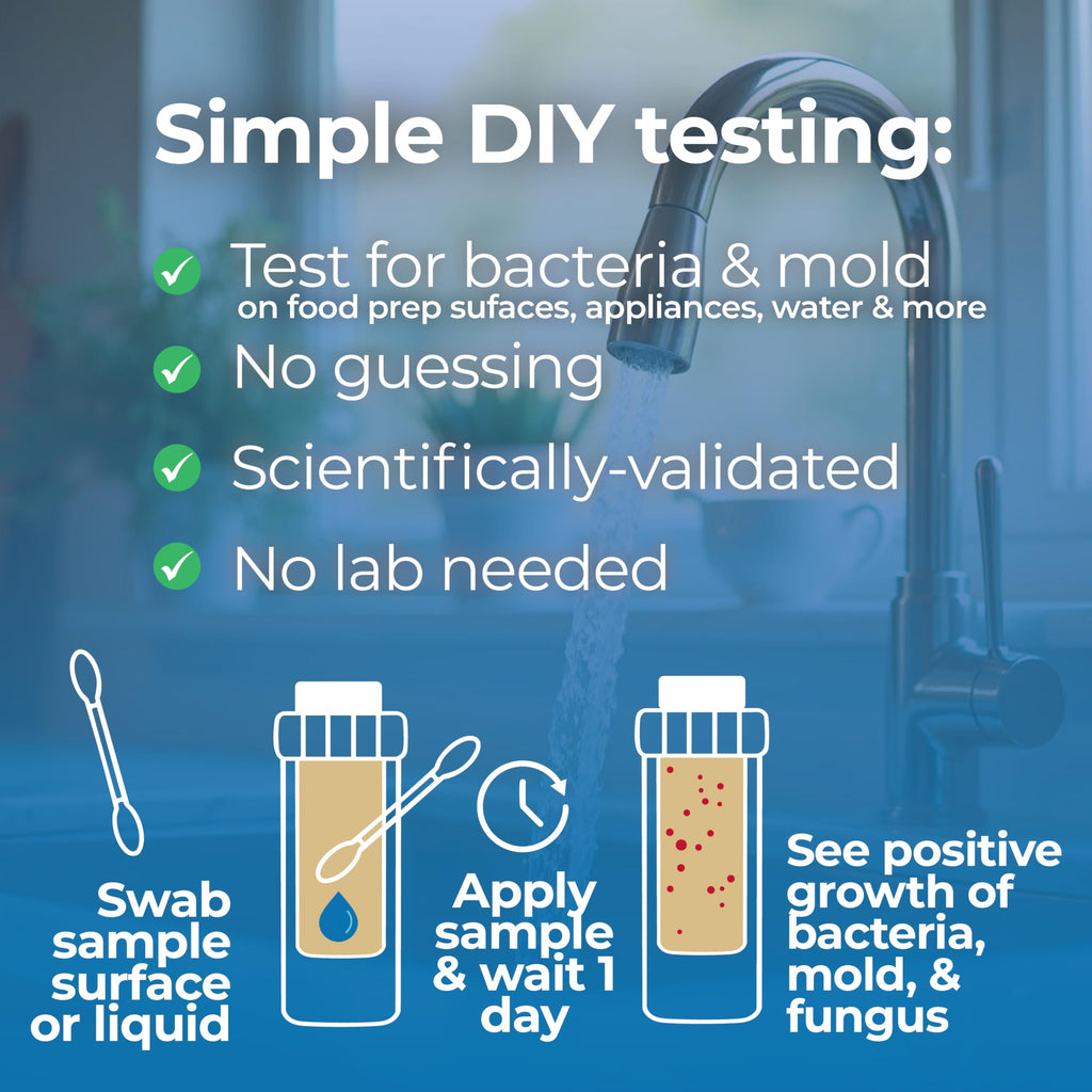 #1 Home, Kitchen, & Appliance Microbial Growth Test Kit – Simple DIY Screening for Bacteria, Mold, & Fungus – Know Your Home is Clean – Made in USA (1 Kit = 4 Bac + 4 Mold Tests) Detekt Au supplements