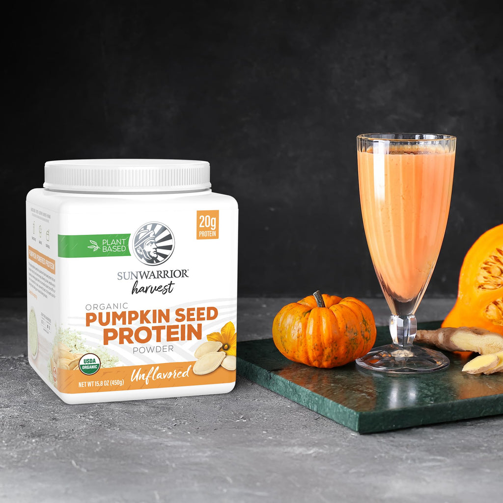 Organic Pumpkin Seed Protein Powder Cold Pressed, Simple Single-Ingredient Superfood Plant-Based, Easy to Digest All 9 Essential Amino Acids Mild Flavor for Smoothies