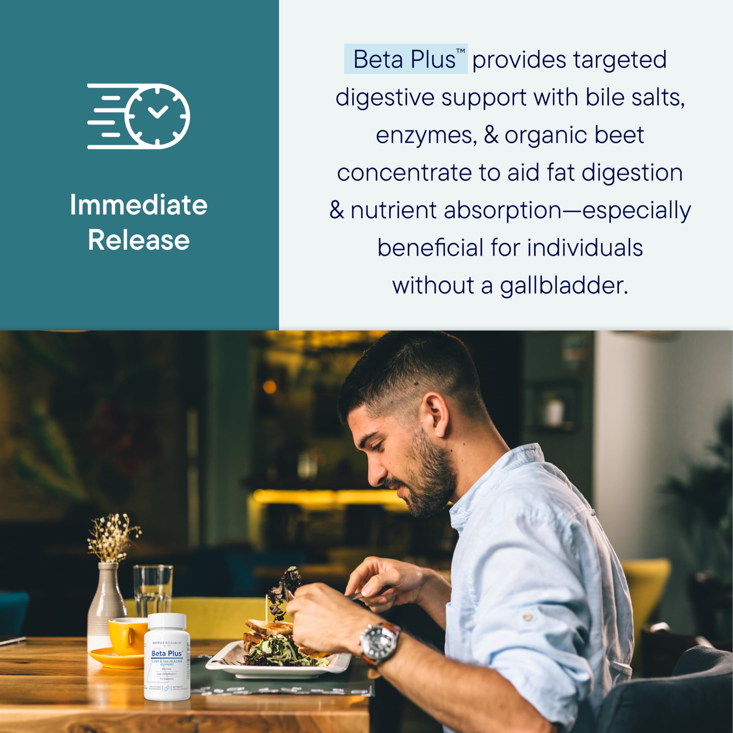Biotics Research Beta-Plus™ Nutritional Ox Bile Salts Digestive Enzymes Supplement for Bile Production for No Gallbladder-Supports Overall Liver Function,
