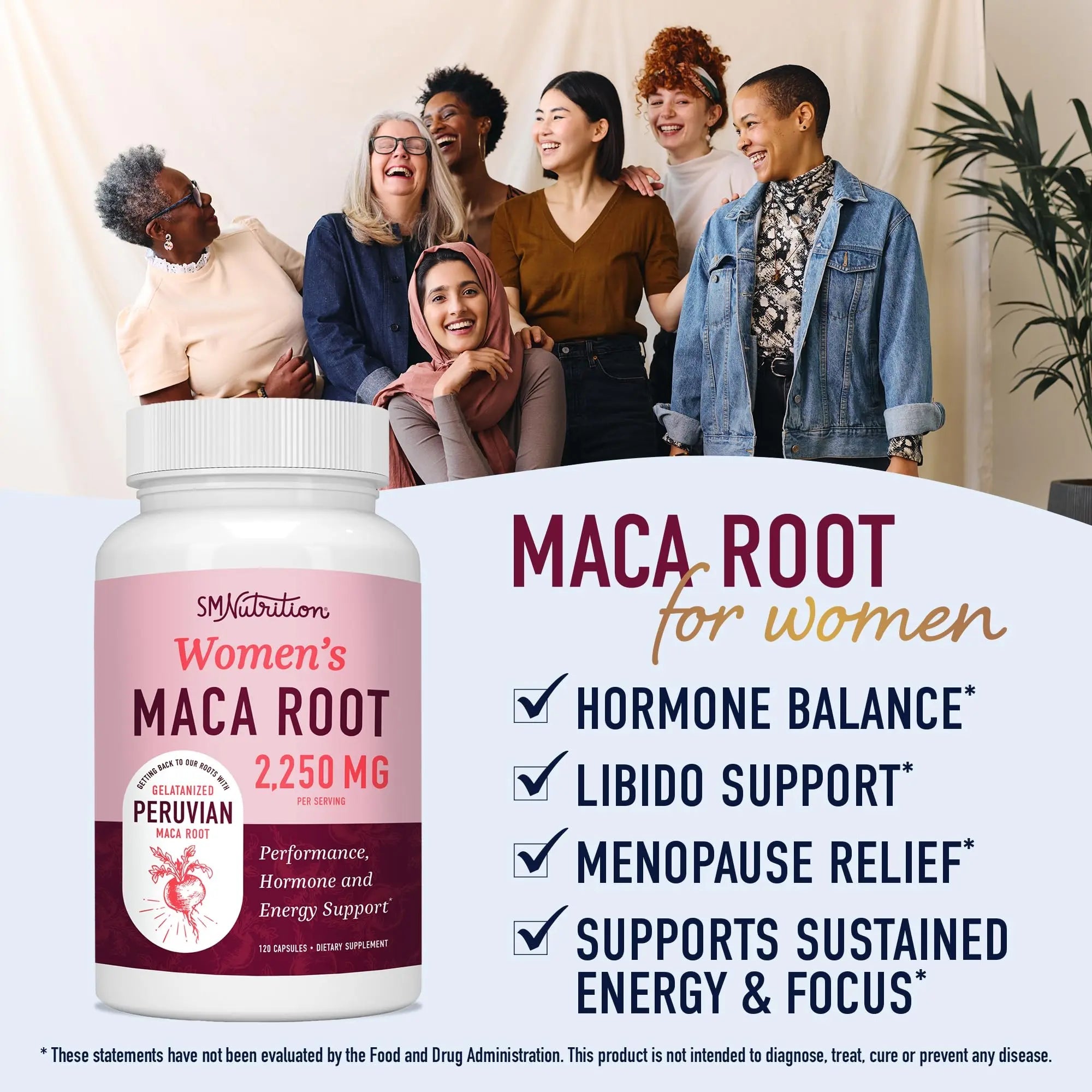 Organic Maca Root Capsules for Women | 2250MG Extra Strength | Red, Black & Yellow SMNutrition Au supplements