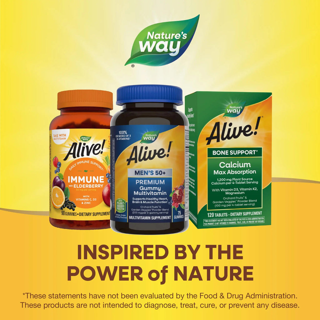 Nature’s Way Alive! Men’s 50+ Premium Gummy Multivitamin, Supports Healthy Heart, Brain & Muscle Function Nature's Way Au supplements