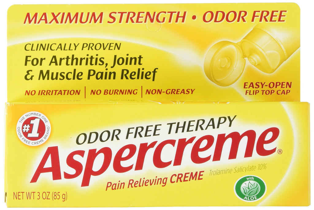 Aspercreme Maximum Strength Pain Relief Cream with Aloe 3 oz. (Pack of 4) for Arthritis Joint & Muscle Pain Aspercreme Au supplements