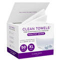 CLEAN SKIN CLUB Healthy Aging Clean Towels® XL, Smooths Fine Lines Wrinkles & Texture, Disposable Face Dry Wipes, XL - 1 Pack (50 count)