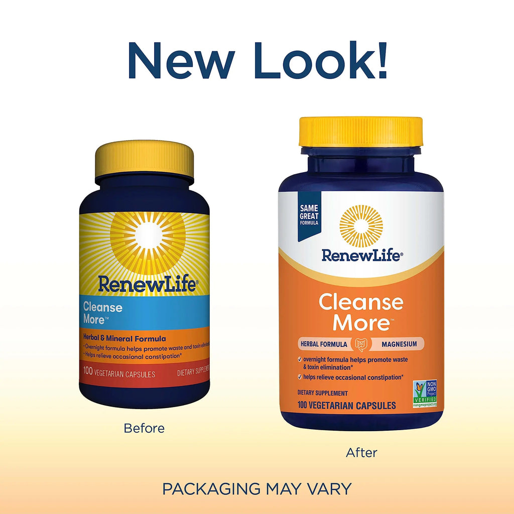 Renew Life Detox Cleanse More, Reduces Bloating and Restores Regularity, Overnight Constipation Relief Renew Life Au supplements