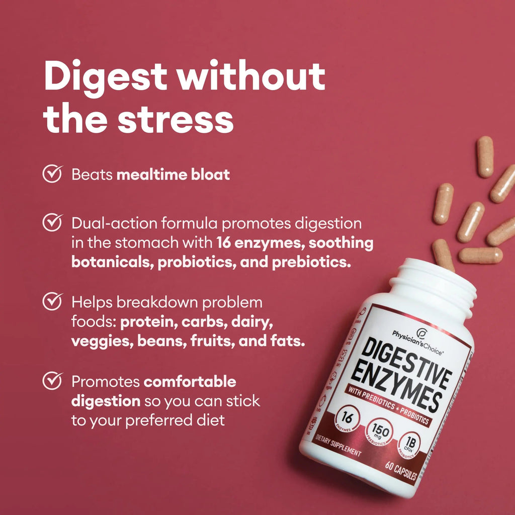 Physician's CHOICE Digestive Enzymes - Multi Enzymes, Bromelain, Organic Prebiotics Physician's CHOICE Au supplements