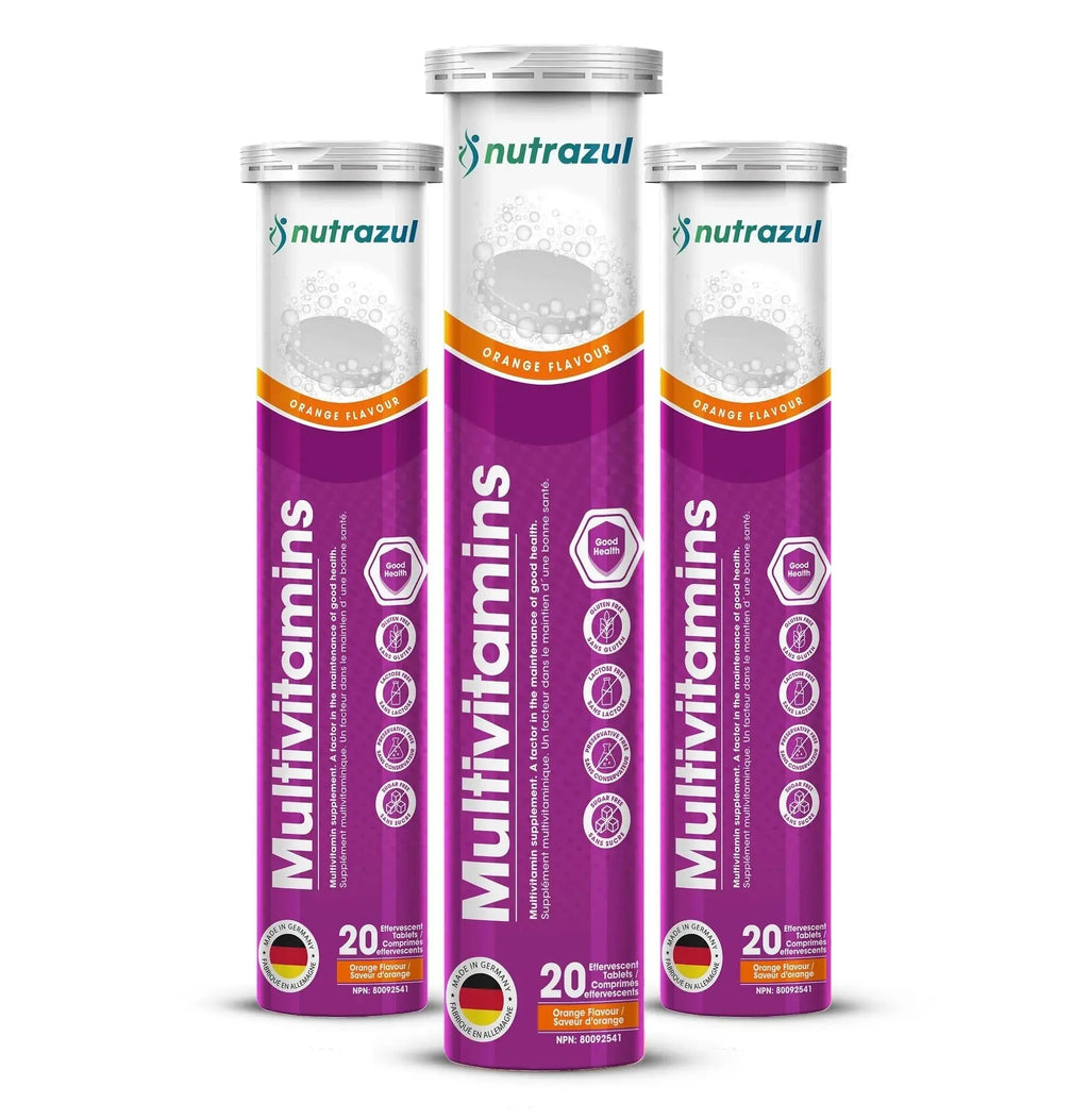 nutrazul Multivitamin Effervescent Tablets, Supplement for Daily Wellness & 9 Essential Vitamins, Contains Vitamin with Vitamin C & B Complex nutrazul Au supplements