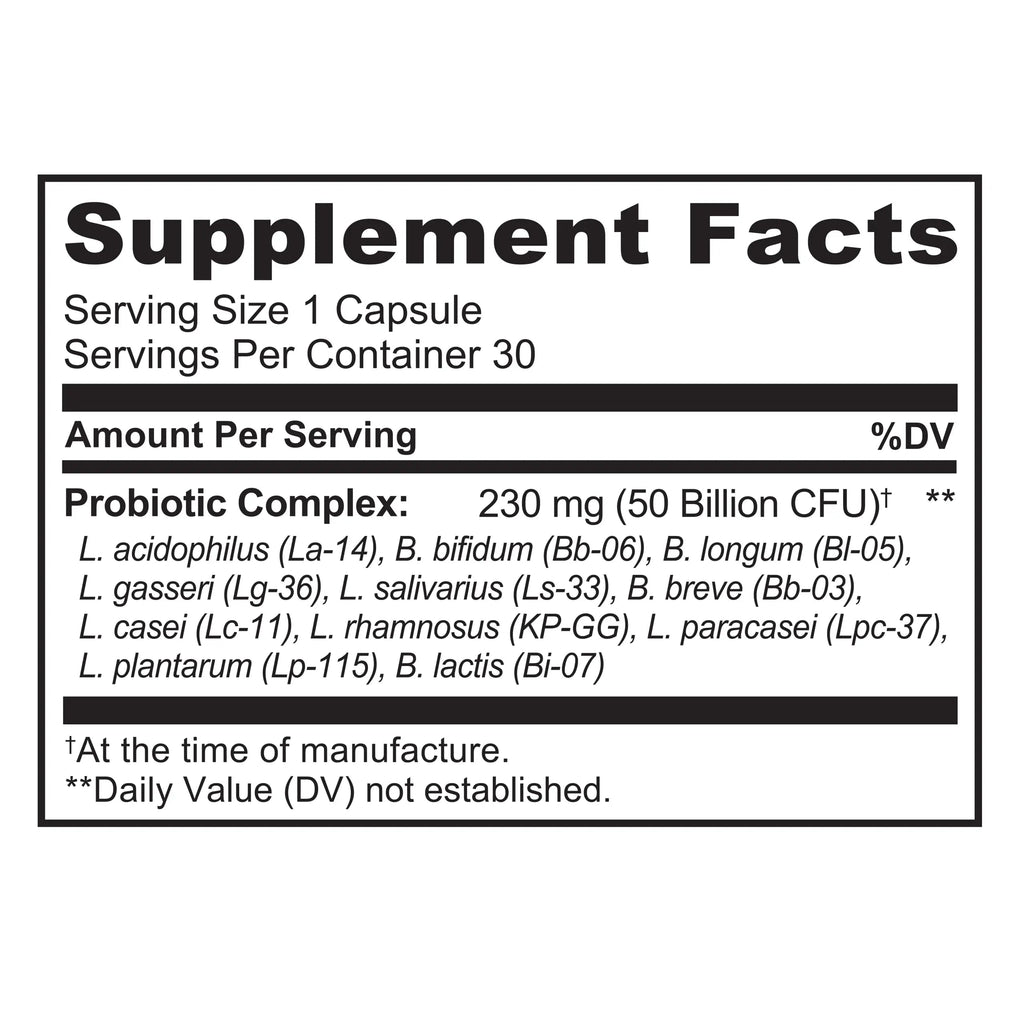 NATURELO Probiotic Supplement - 50 Billion CFU - 11 Strains - One Daily - Helps Support NATURELO Au supplements