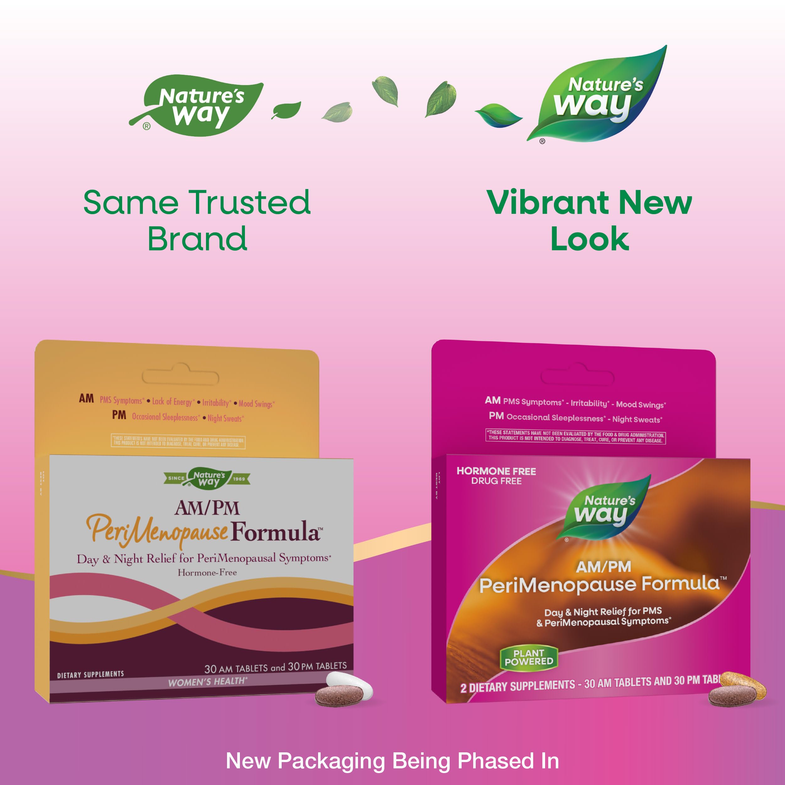 Nature's Way AM/PM PeriMenopause Formula, Perimenopause and PMS Symptom Support*, Hormone-Free, Hot Flashes*, PMS Symptoms*, Restful Sleep*, 30 AM & 30 PM Tablets Nature's Way Au supplements