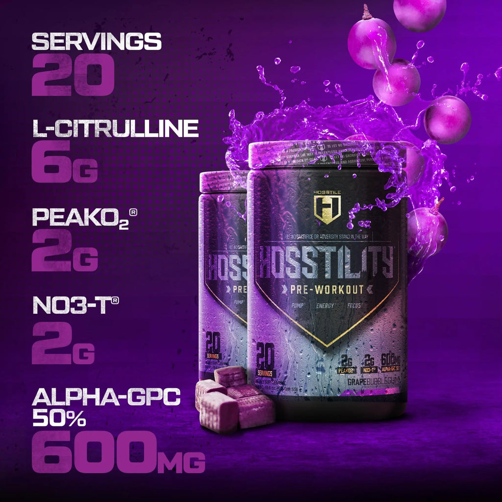 HOSSTILE Hosstility Pre Workout, All-in-One Pre Workout Powder for Men and Women HOSSTILE Au supplements