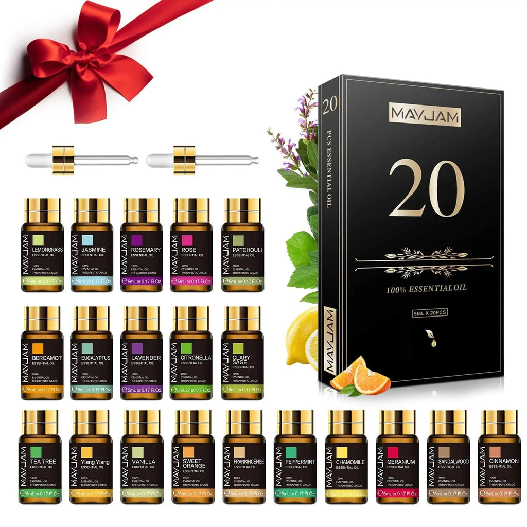 MAYJAM Tea Tree 20 Pcs Pure Essential Oil Gift Set, for Diffuser, Humidifiers, Skin Care, Massage MAYJAM Au supplements