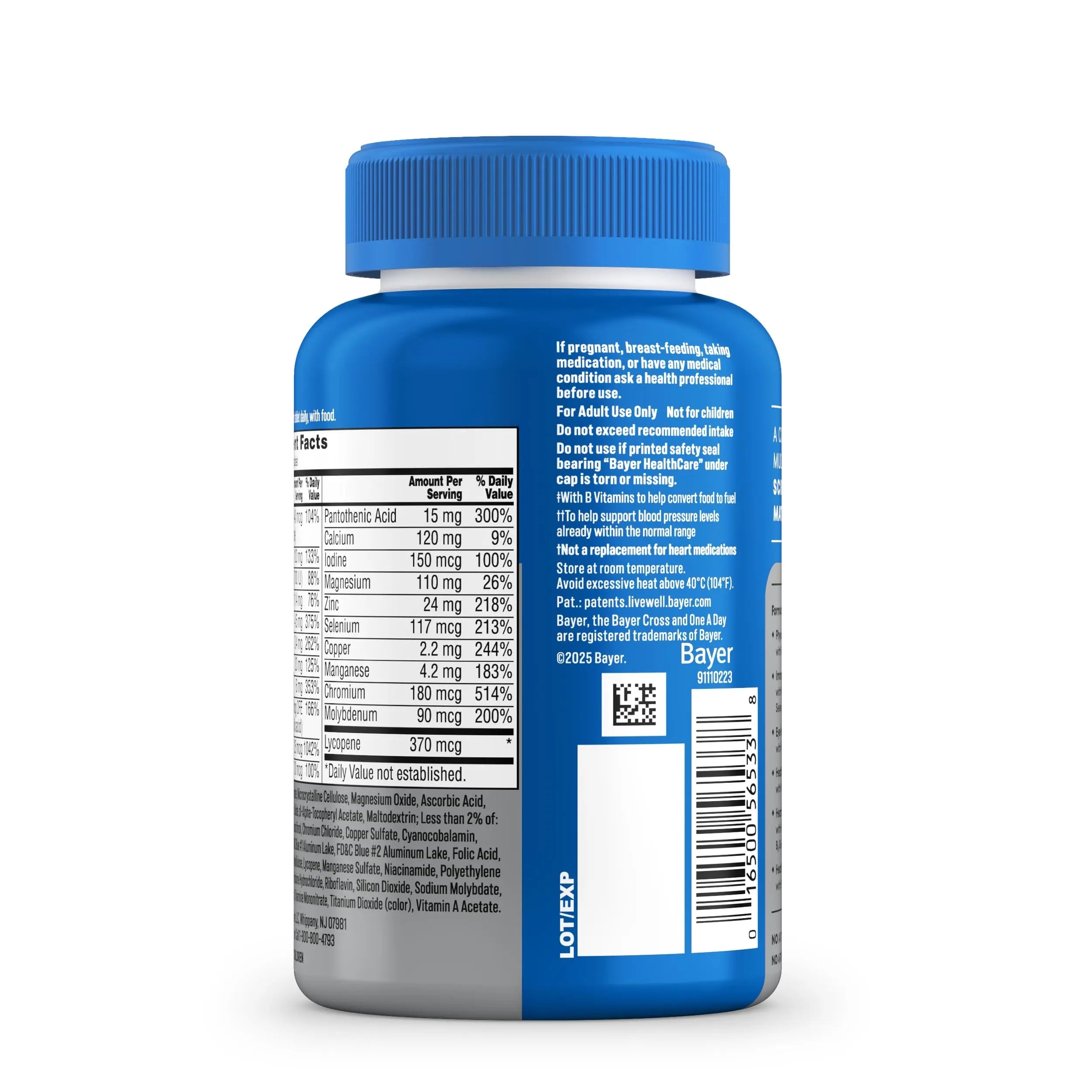One A Day Men’s 50+ Multivitamins, Supplement with A, C, D, E and Zinc for Immune Health*, Calcium & More, 100 Tablets ONE A DAY Au supplements