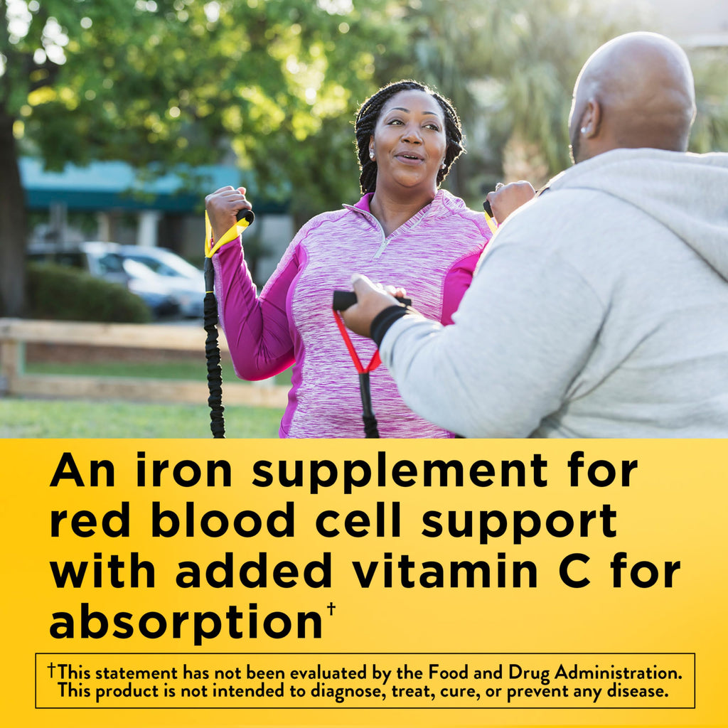 Nature Made Iron 18 mg per serving Gummies with Vitamin C, Iron Supplement for Red Blood Cell Support, 60 Gummies, 30 Day Supply