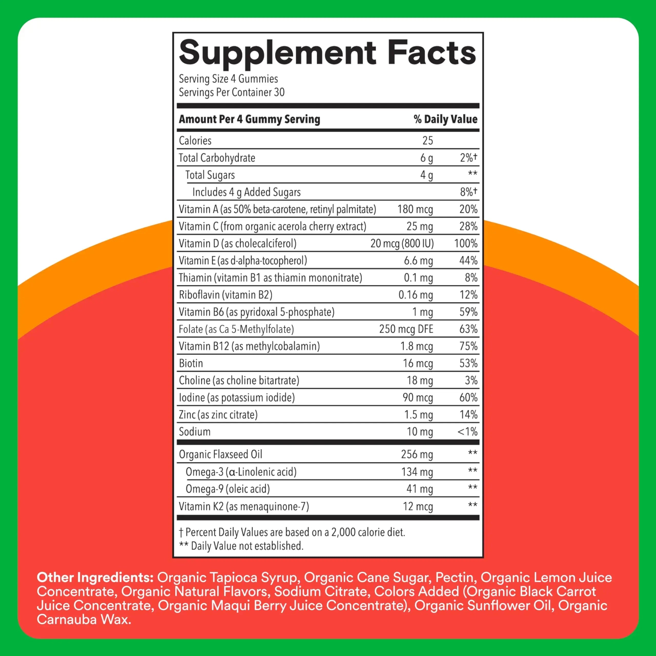 SmartyPants Organic Kids Multivitamin Gummies: Omega 3 (ALA), Vitamin D3, C, Vitamin B12, B6, A, K & Zinc for Immune Support, Biotin SmartyPants Au supplements