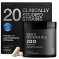 Toniiq Mens Probiotic with 20 Verified Strains – 200 Bilion CFU + 200mg FOS Prebiotic – Mens Probiotics for Gut Health - Cold-Chain & Delayed-Release – Lab-Tested Synbiotic Formula Toniiq Au supplements