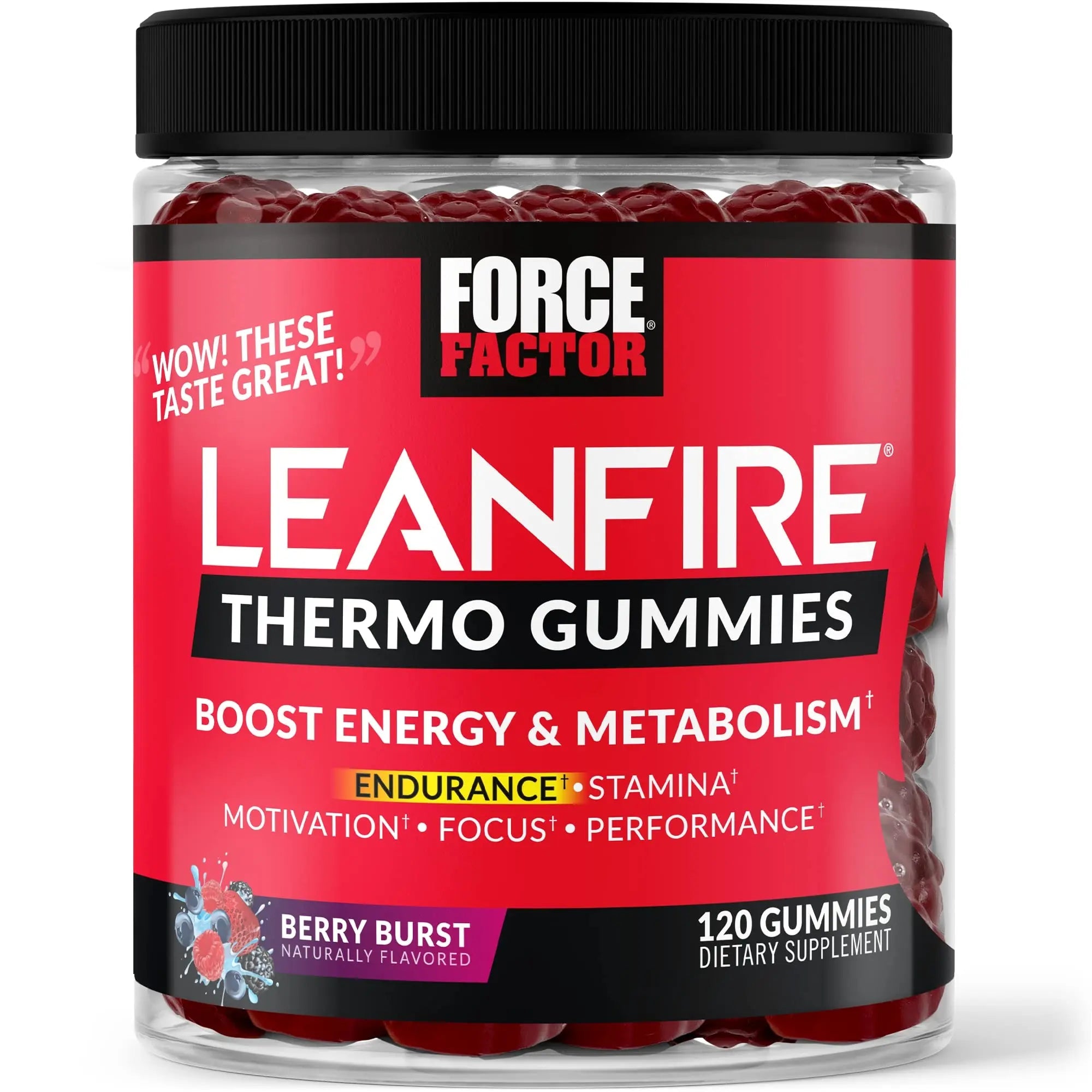Force Factor LeanFire Thermo Gummies with B12 Vitamins, Caffeine, & Green Coffee Bean Force Factor Au supplements
